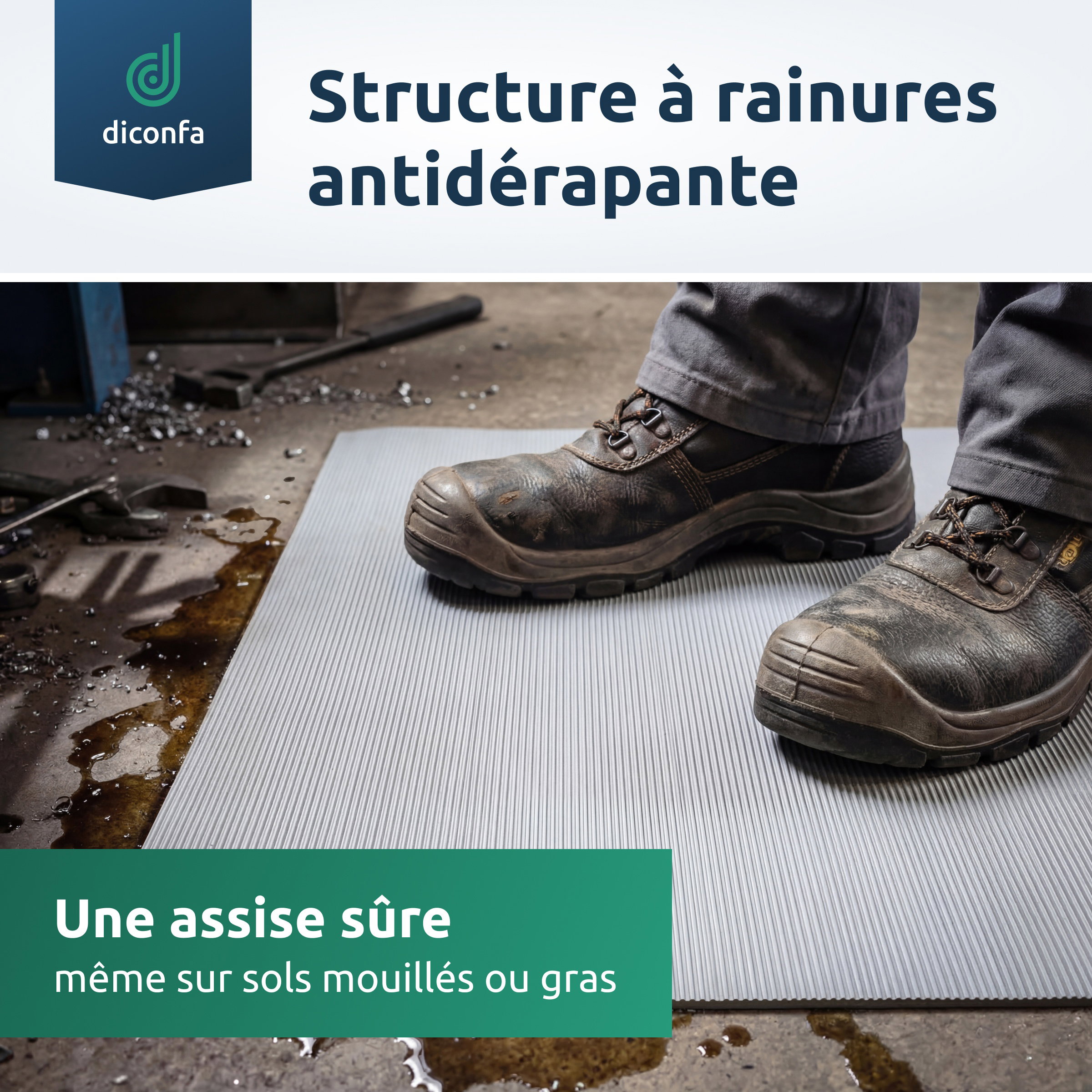 Tapis isolant VDE Profiline 4,5 mm gris jusqu’à 50 000 volts