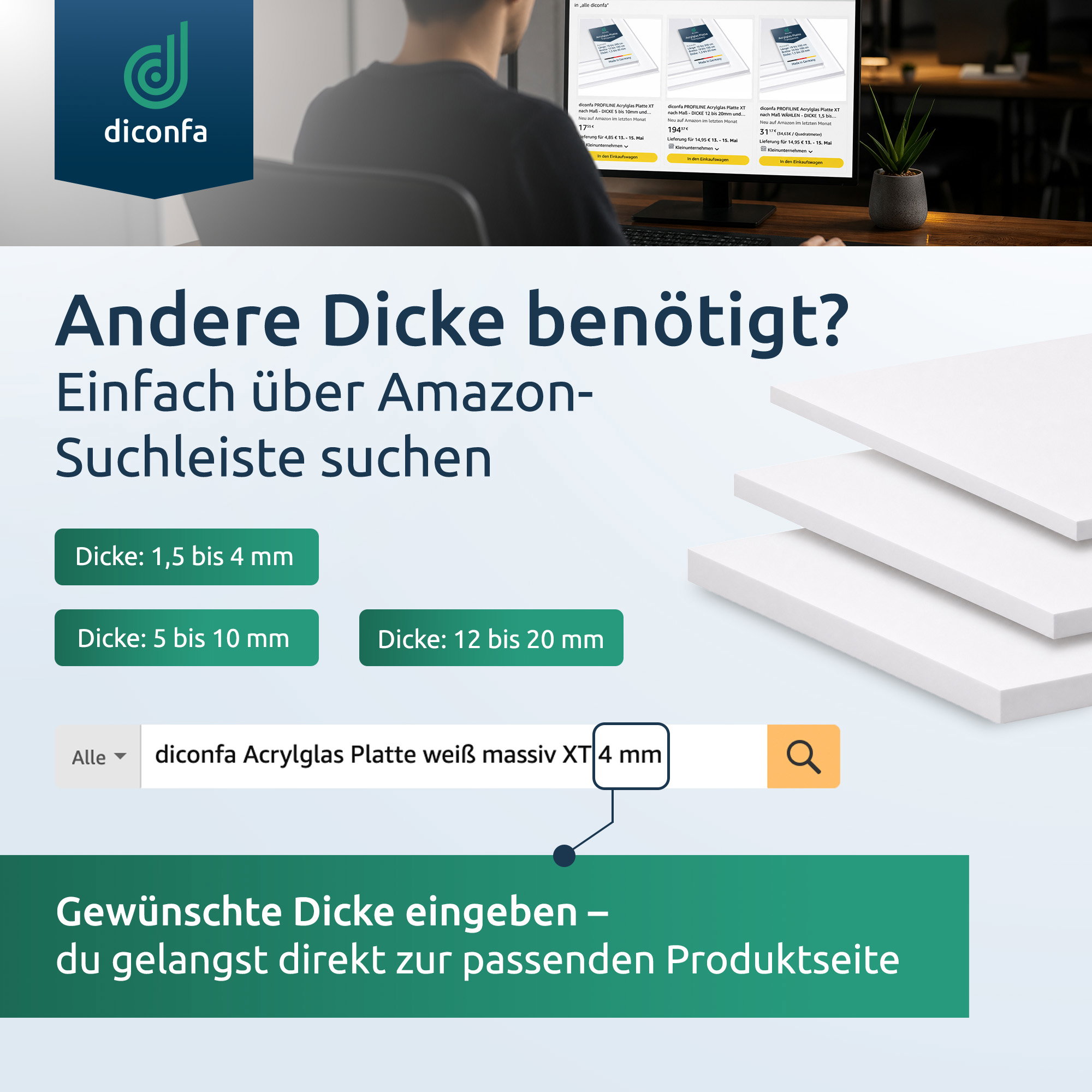 Acrylglas Platte XT weiß massiv nach Maß