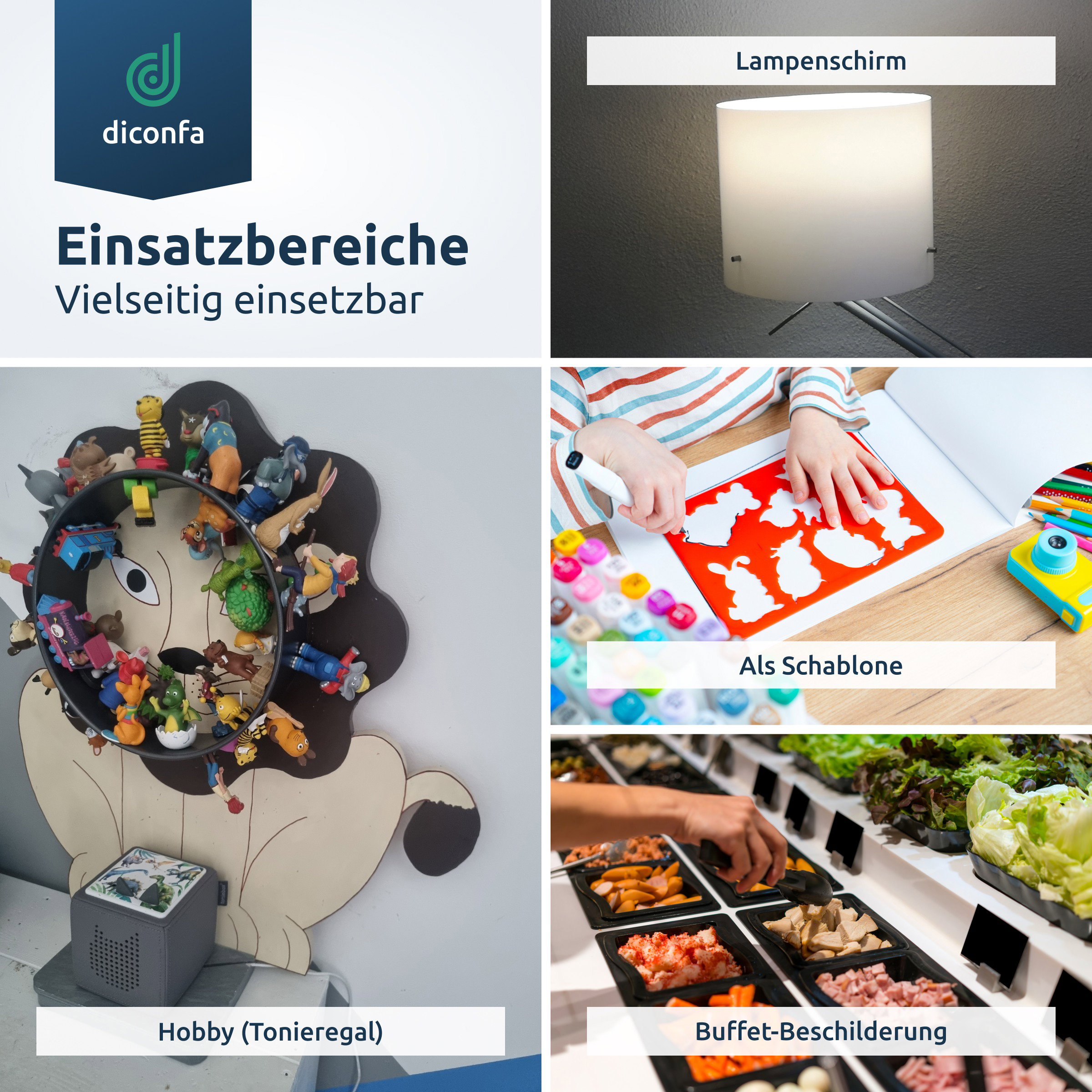 Kunststoffplatte Polystyrol Blau