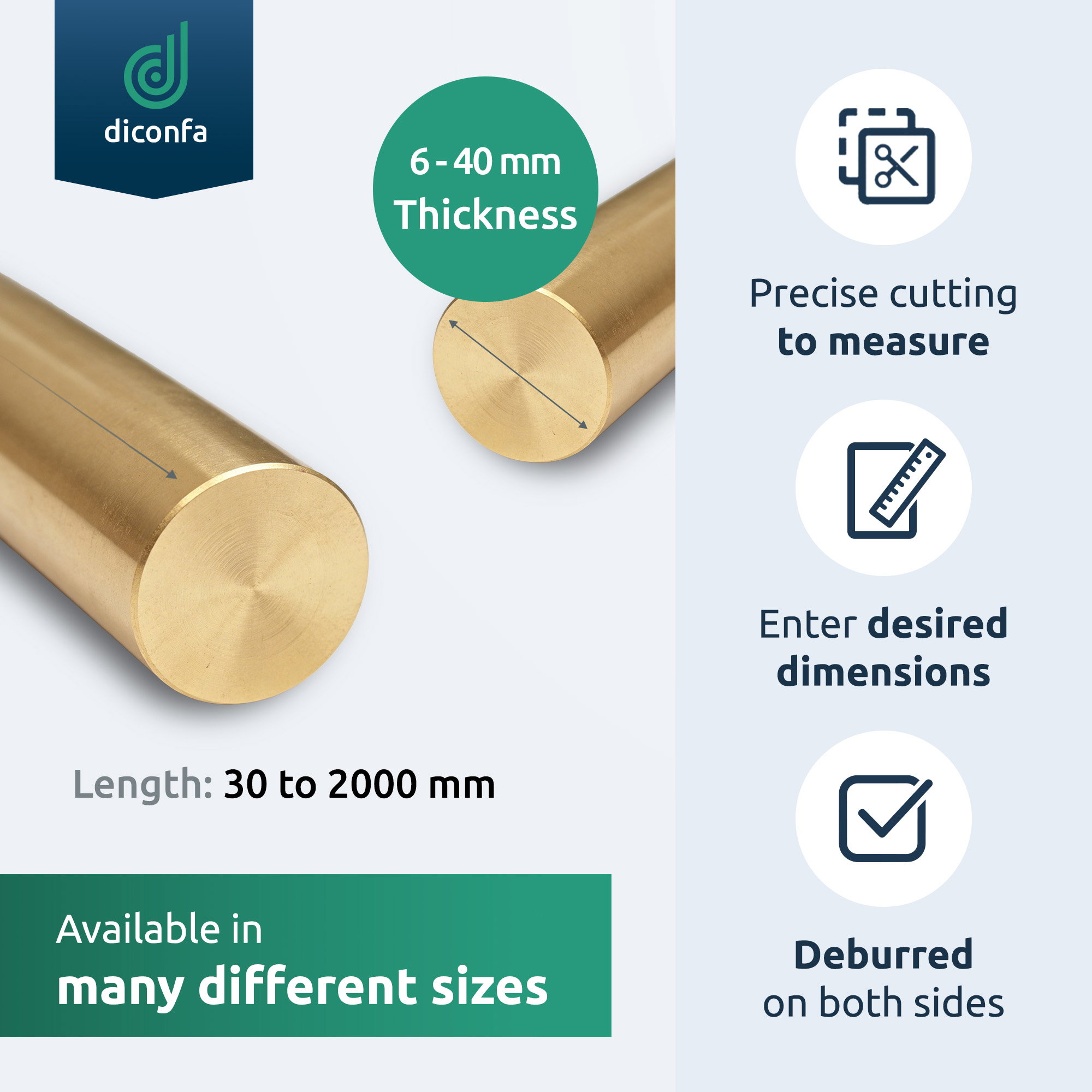 CW614N Brass Round Bar cut to size