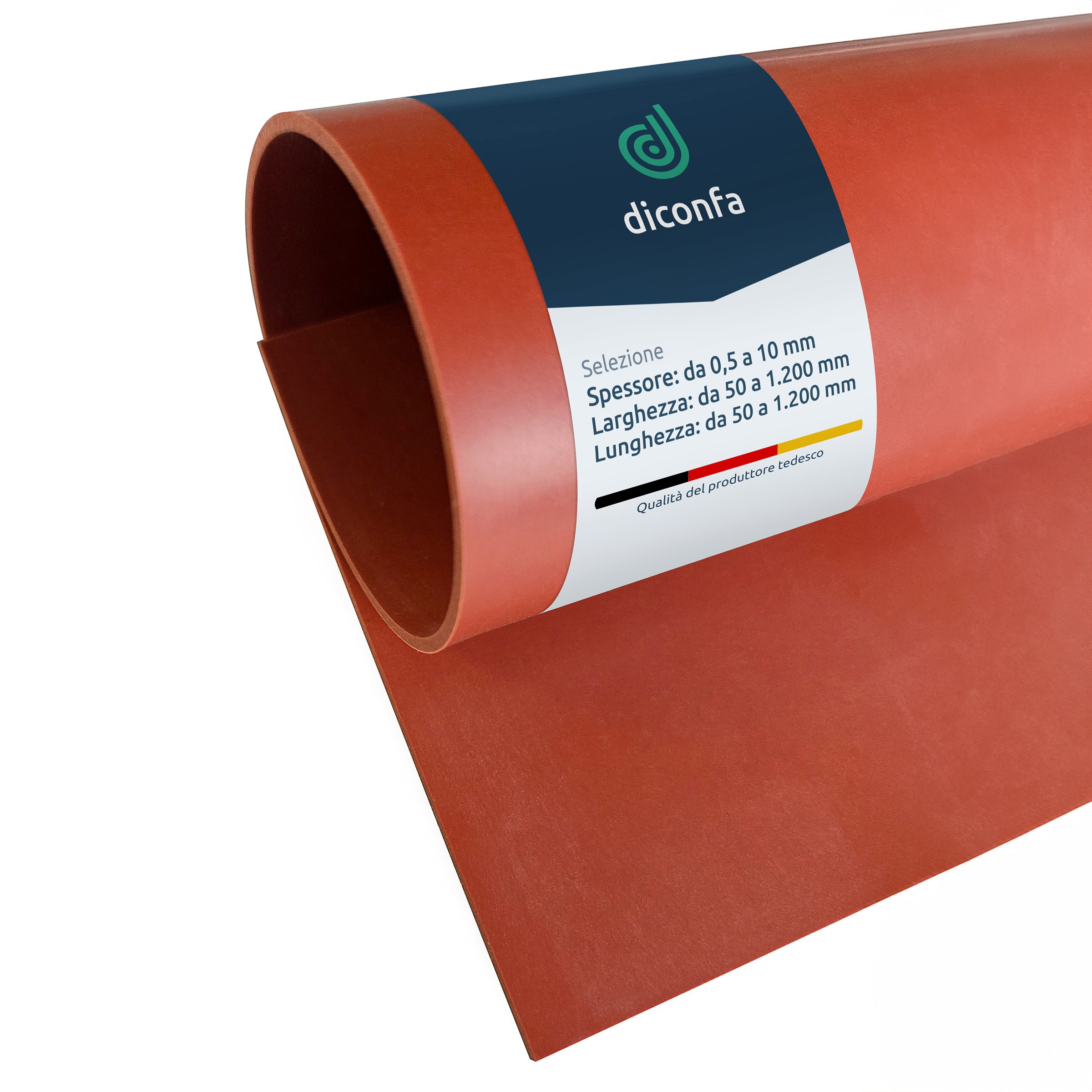 Plaque en silicone rouge sur mesure