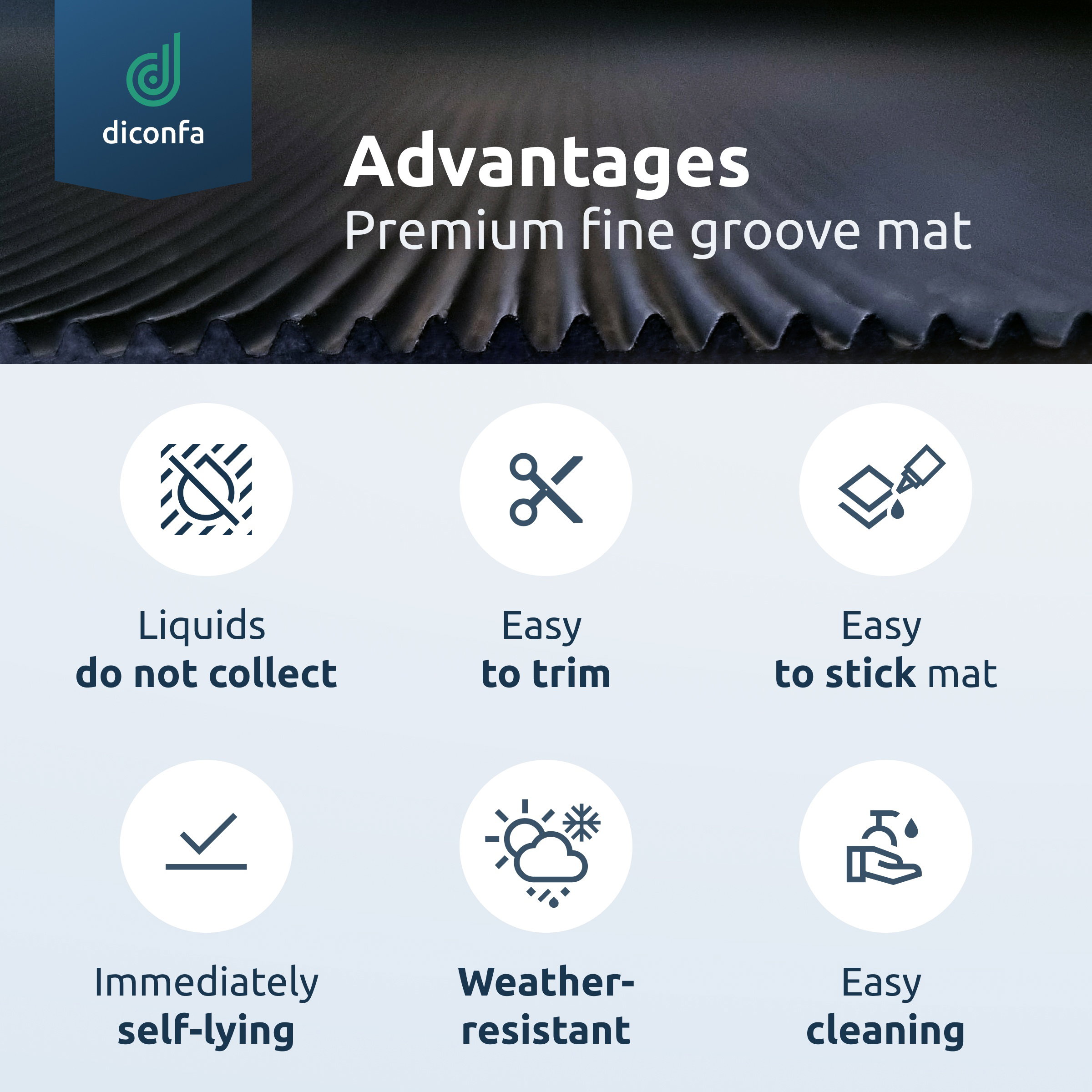 OIL-RESISTANT fine-ribbed mat, 3 mm thick, made to measure