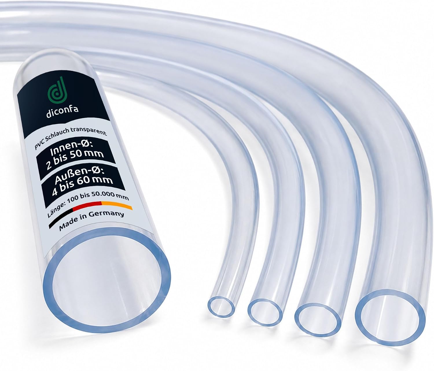 Transparenter PVC-Schlauch nach Maß für Wasser, Luft und Flüssigkeiten