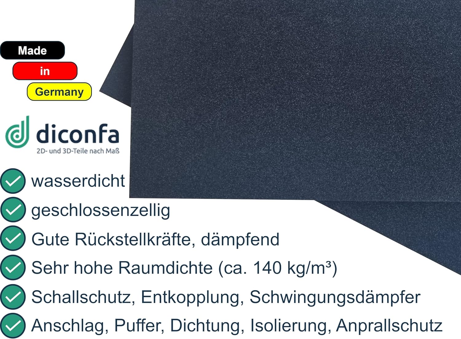 Zellkautschuk EPDM selbstklebend verschiedene Größen